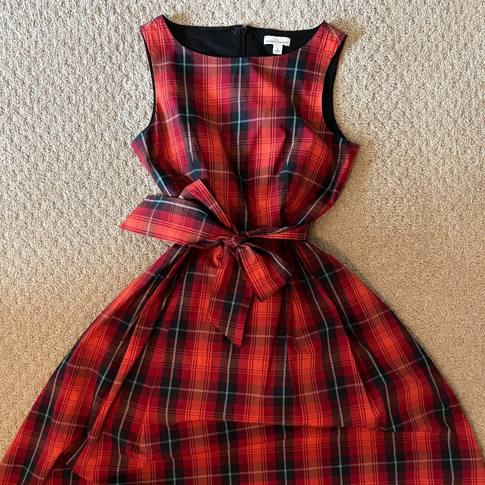 LL Bean Size 2 Tartan plaid dress